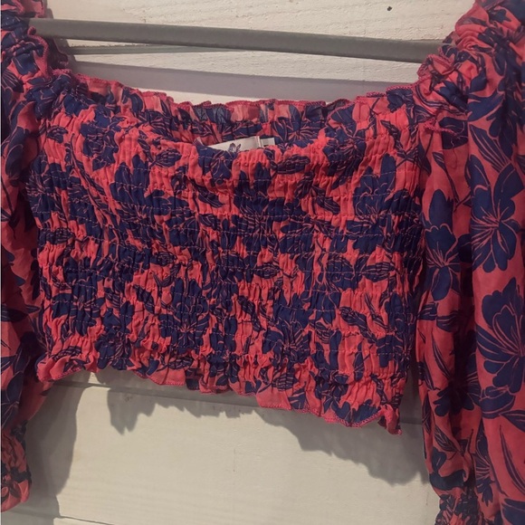 Lu Bella Vibrant Pink and Blue Crop Top with Chic Design - Picture 9 of 13